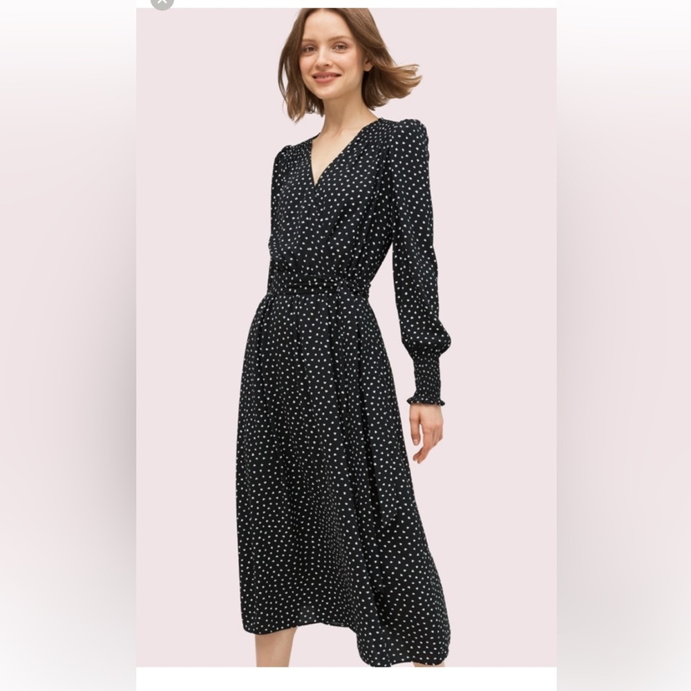 Kate Spade Heartbeat Smocked Dress Size XS